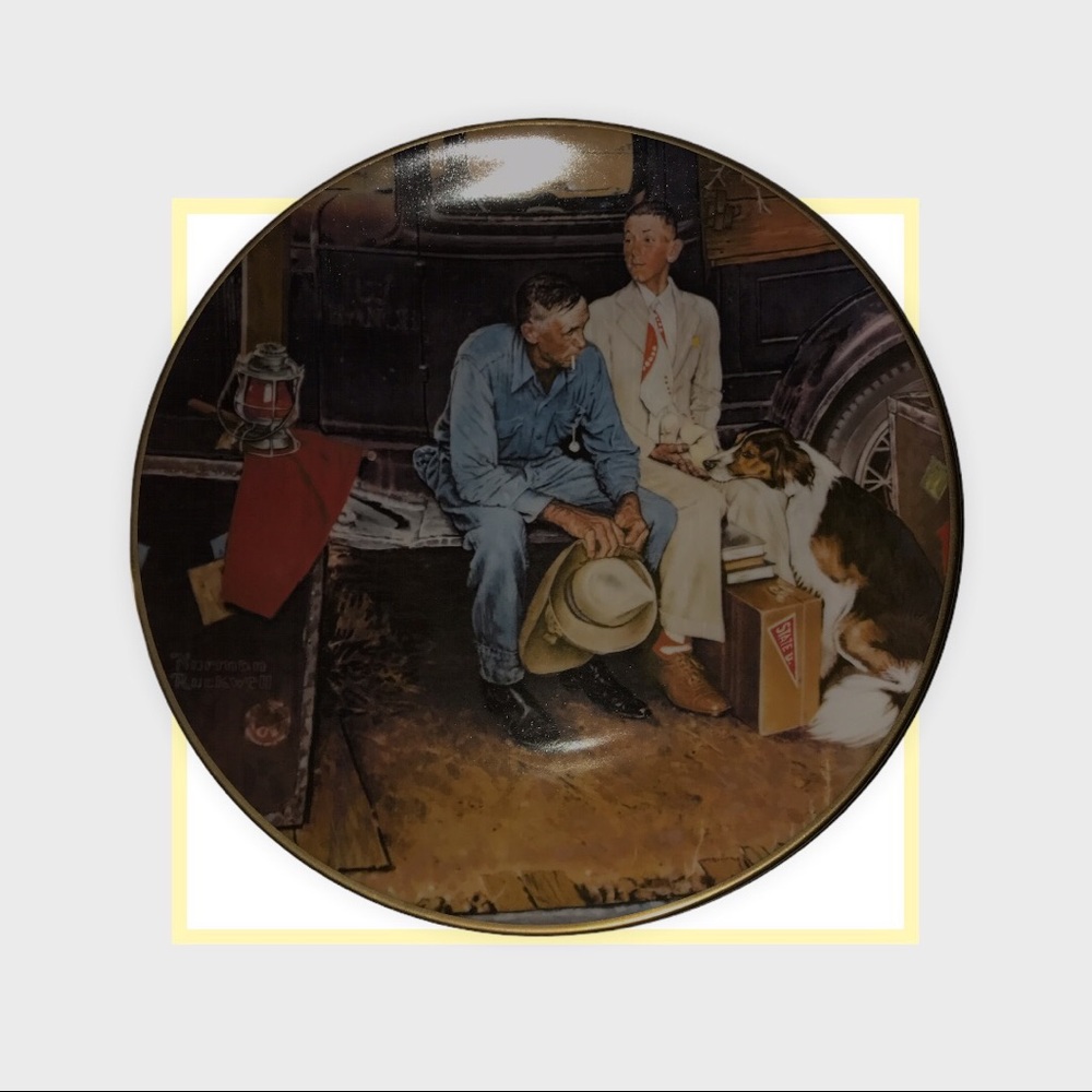 GORHAM Norman Rockwell Collectible Plate “Breaking Home Ties” NWT - Picture 3 of 7